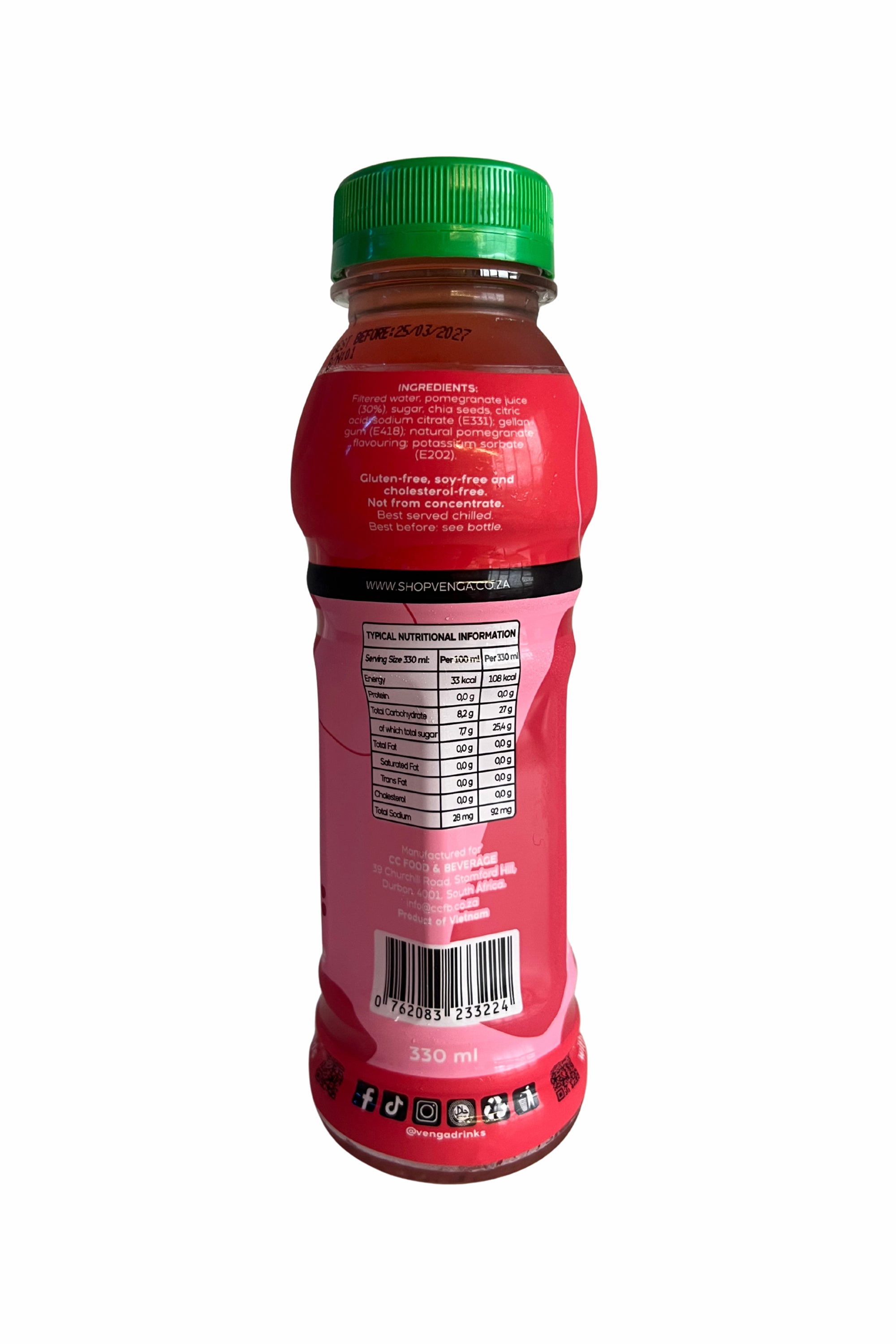 Venga Drinks Pomegranate Flavoured Chia Seed Drink