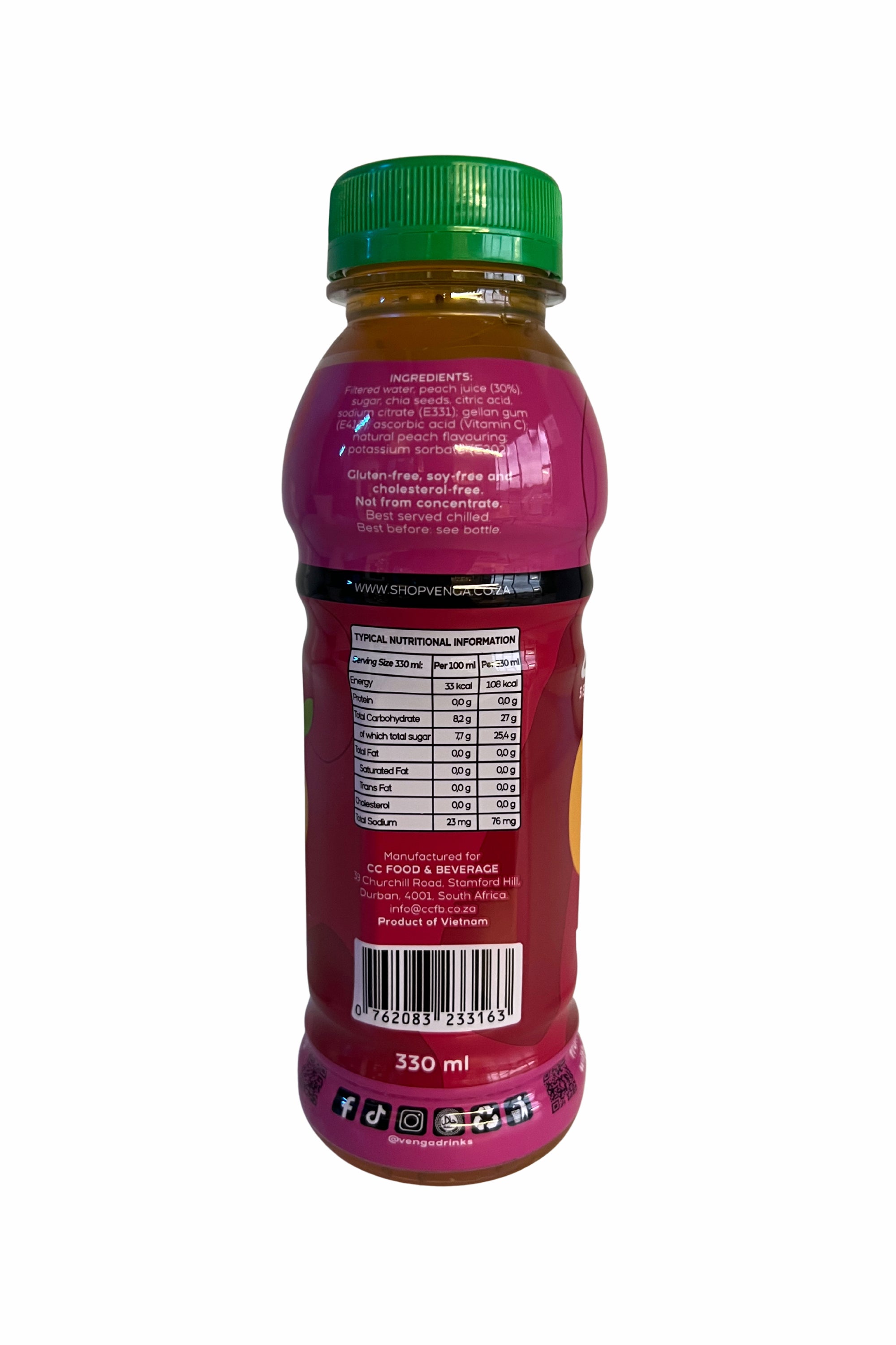 Chia Seed Drink - 🍑 Peach (330ml)