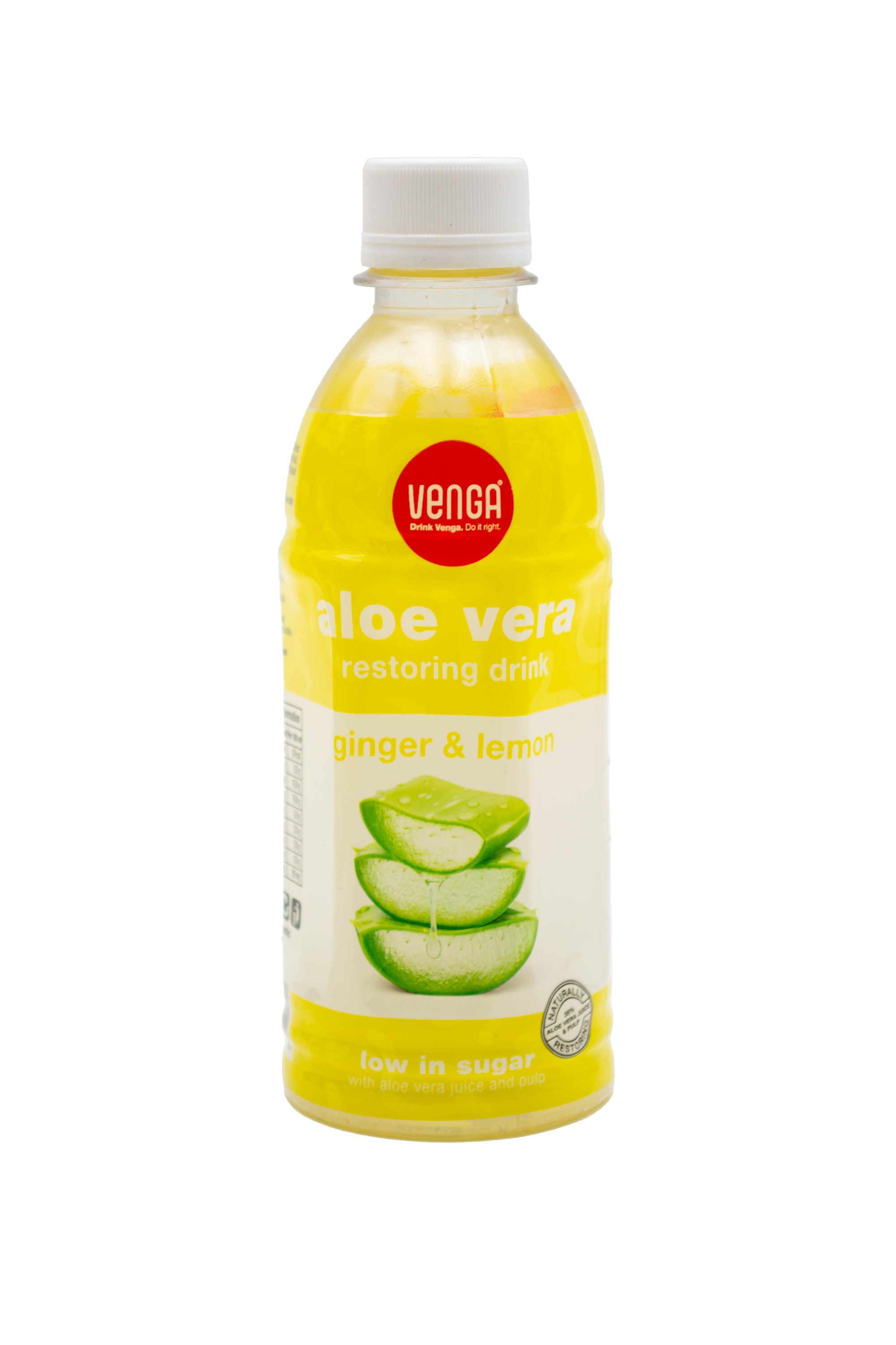 ginger & lemon - aloe vera drink - expires june 2025