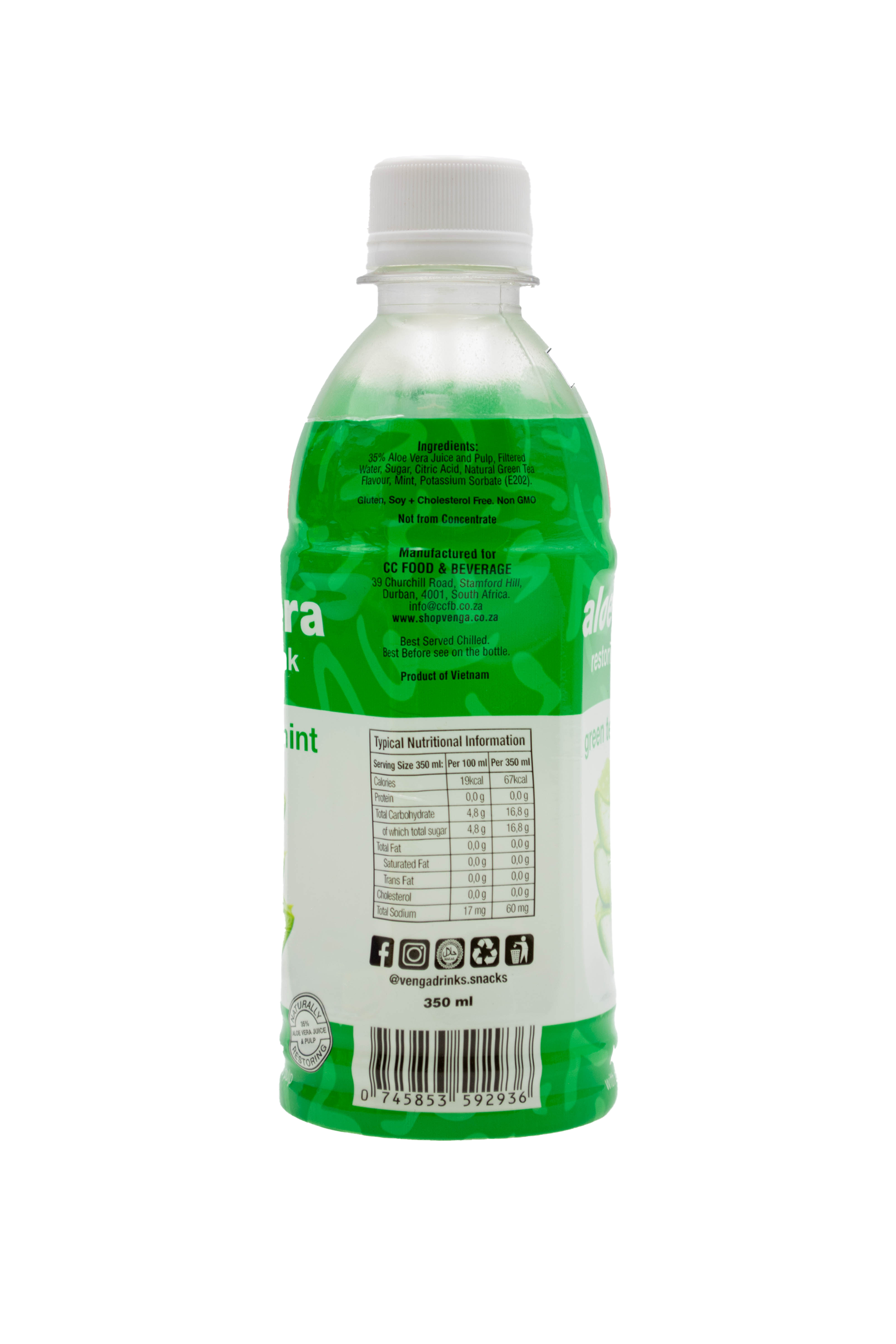 Aloe Vera Drink Green Tea & Mint Flavour (350ml) ShopVenga