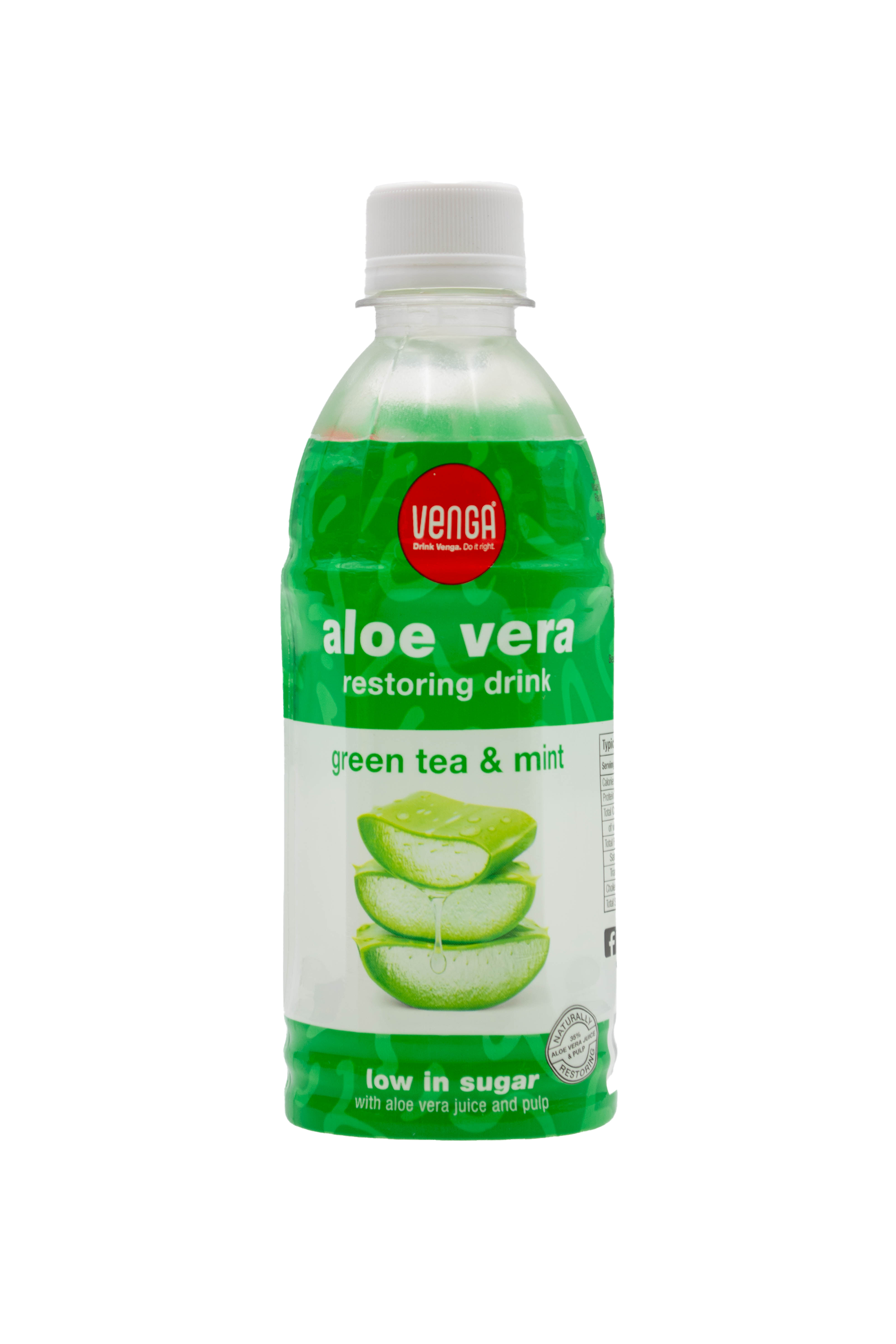 green tea & mint - aloe vera drink - expires june 2025
