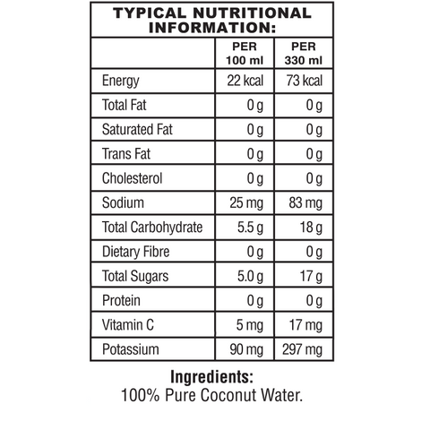 6 PCK Venga Pure Coconut Water: Pure Flavour